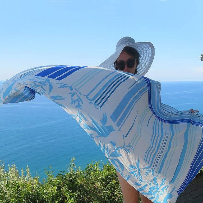 pareo Brigitte Bardot bleu