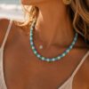 collier surf femme aelis bleu clair et blanc
