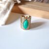 Bague large Agate Verte