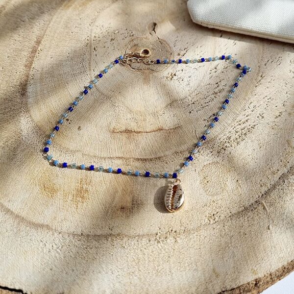 bracelet de cheville coquillage & miyuki