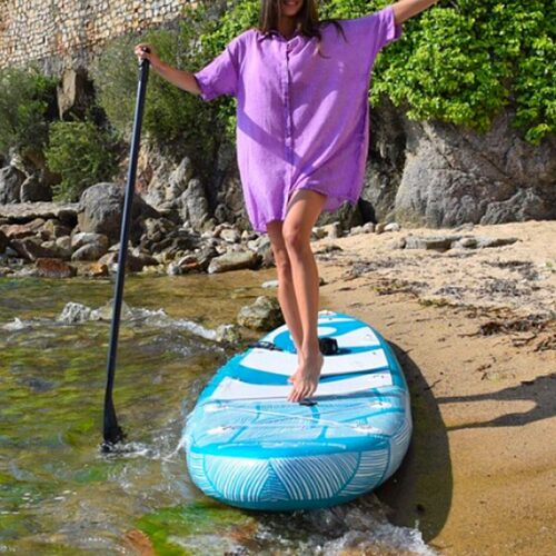 Chemise de plage oversize lavande