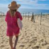 Chemise de plage oversize fuchsia