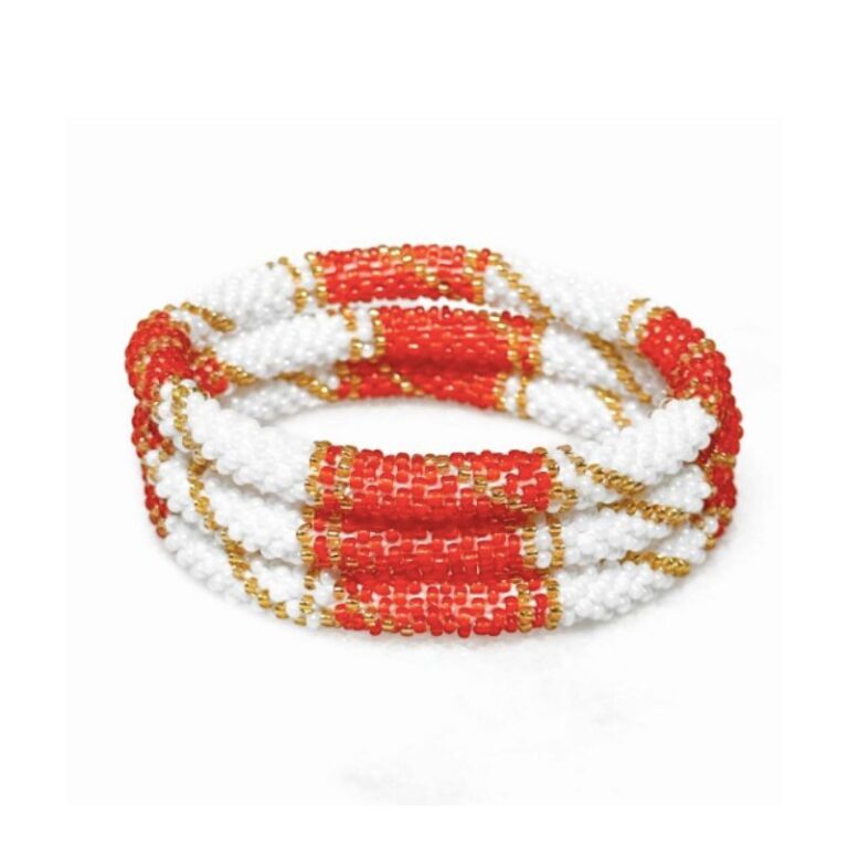 Bracelet népalais orange