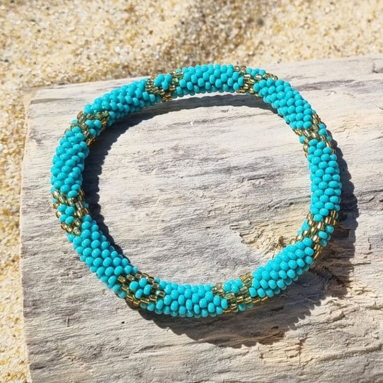 Bracelet népalais turquoise