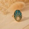 bague caméo turquoise bague d'été caméo turquoise bijou bohm pairs