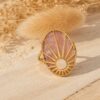 bague d'été caméo nacre rose bijou bohm paris