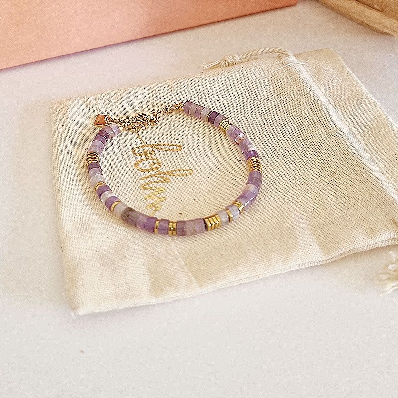 Bracelet Olivine Améthyste