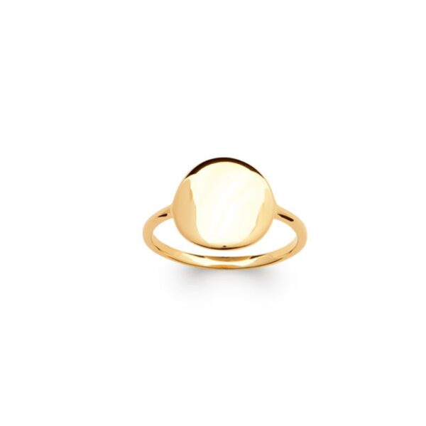 bague femme plaqué or 18 kt avec pastille