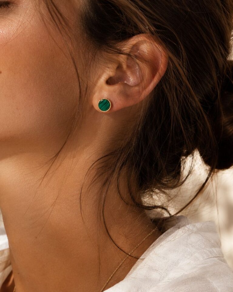 boucles d'oreilles emllo malachite boucles d'oreilles emllo malachite bohm paris