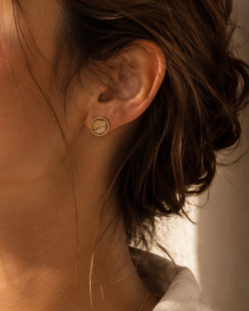 boucles d'oreilles emllo jaspe