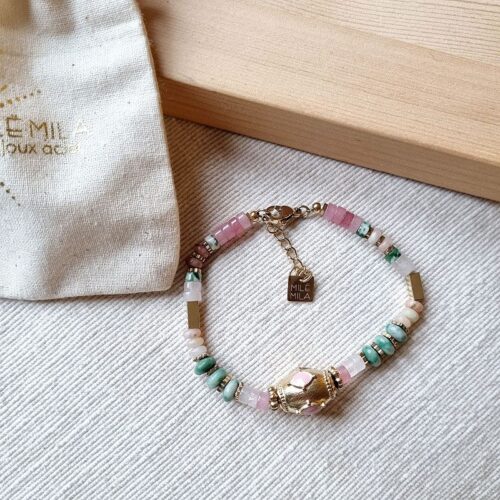 Bracelet Gri-Gri Jaspe & Quartz