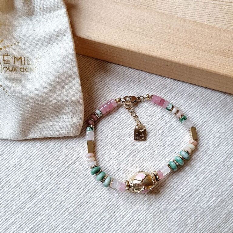 Bracelet Gri-Gri Jaspe & Quartz