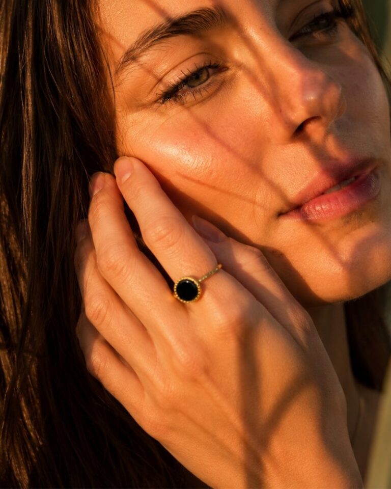 bague emllo onyx bague acier inoxydable et pierre onyx Emllo bohm paris