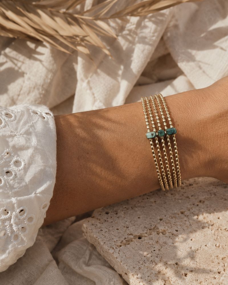 bracelet jonc ayden turquoise africaine