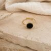 bague emllo onyx bague acier inoxydable et pierre onyx bohm paris