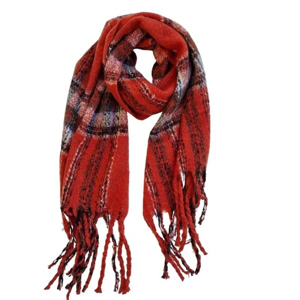 echarpe tartan & franges