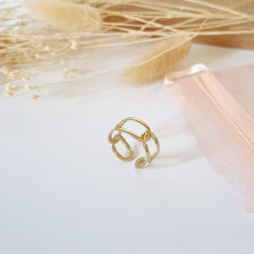 Bague maille ovale ajourée