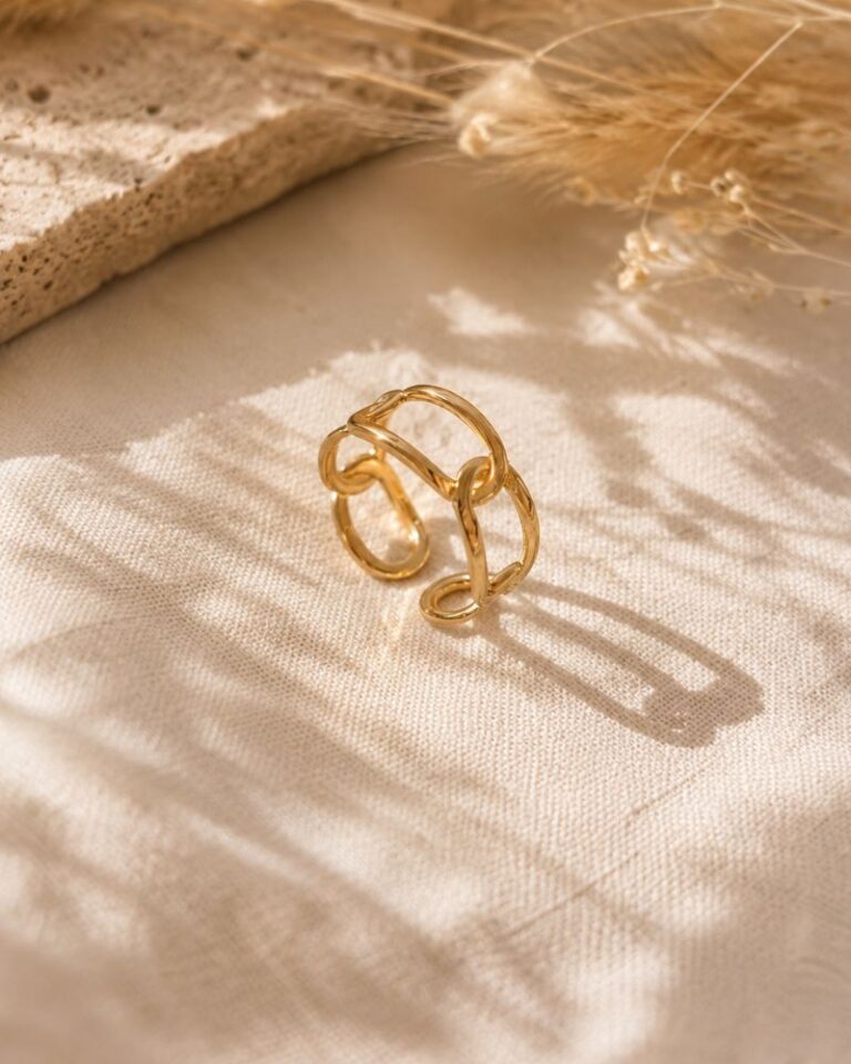 bague maille ovale ajourée bague maille ovale ajourée