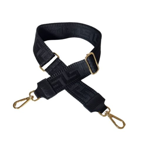 Sangle de sac motif uni noir
