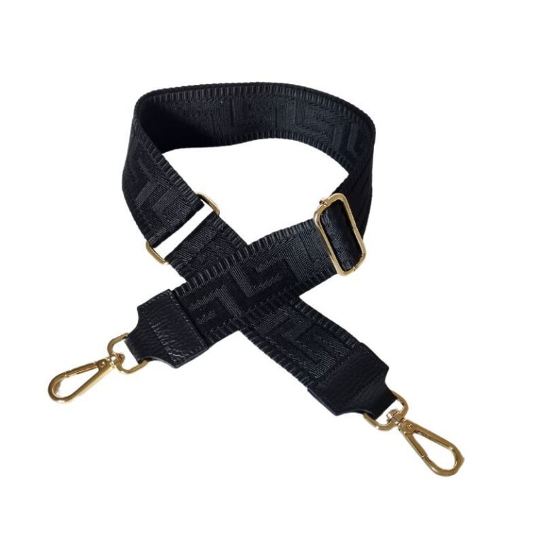 Sangle de sac motif uni noir