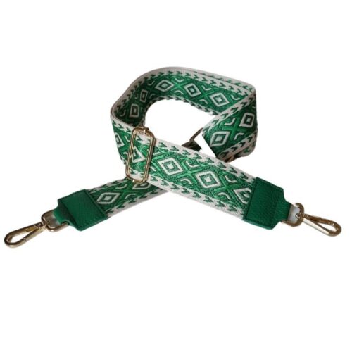 Sangle de sac design géométrique vert
