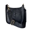 Sangle de sac motif uni noir