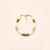 Bracelet Shera vert/beige