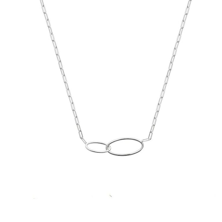 Collier double anneau Ellipse