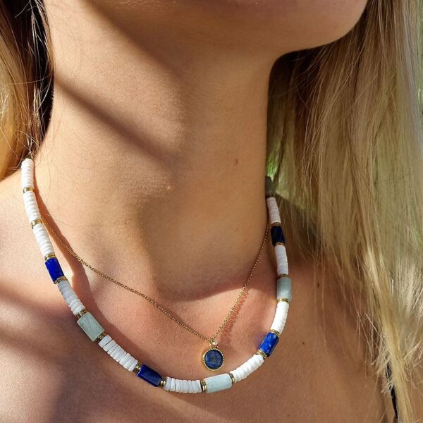 collier pendentif lapis lazuli