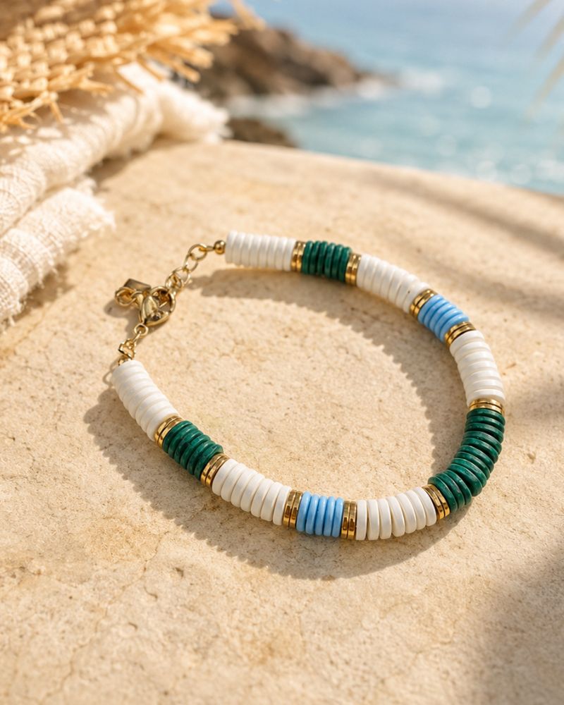 bracelet shera vert/bleu