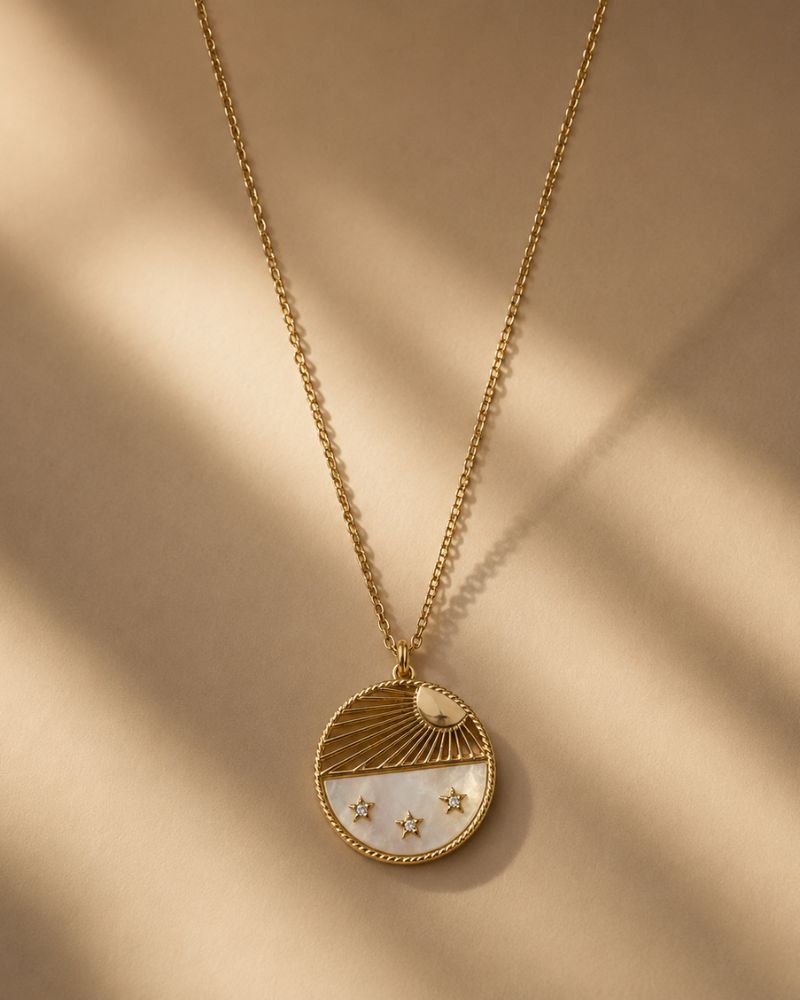 collier solaire étoiles nacre