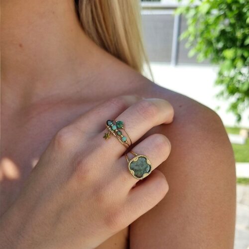 bague turquoise africaine bohm