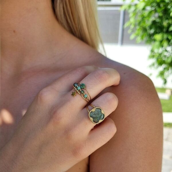 bague turquoise africaine bohm