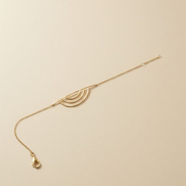 bracelet pour femme plaqué or 18kt design graphique