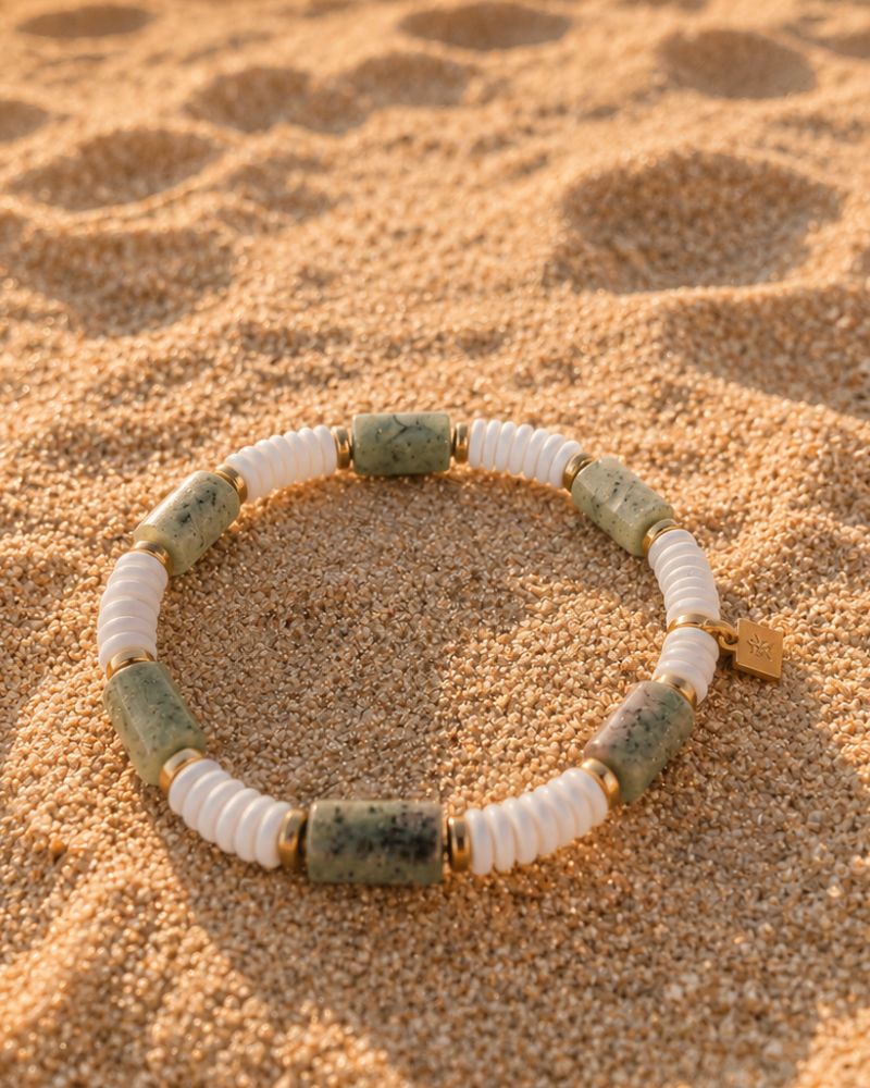 bracelet nola agate verte bijou été