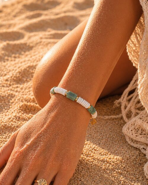 bracelet nola agate verte bracelet nola agate verte bijou d'été