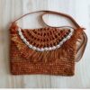 Pochette raphia terracota
