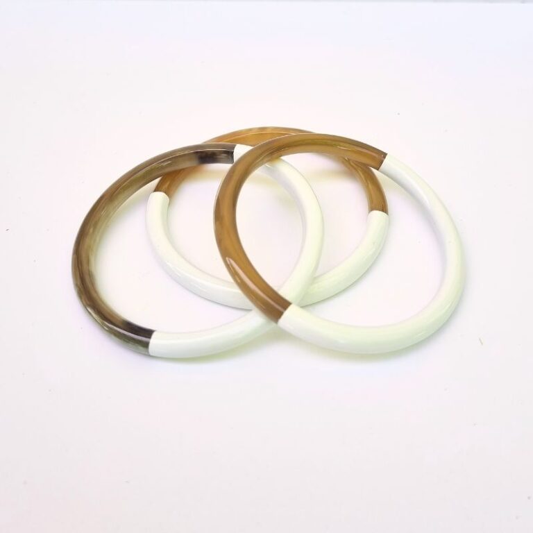 Bracelet corne de buffle blanc