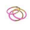 bracelet corne de buffle fuchsia