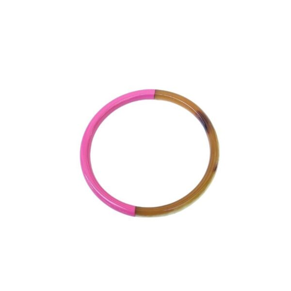 Bracelet corne de buffle fuchsia