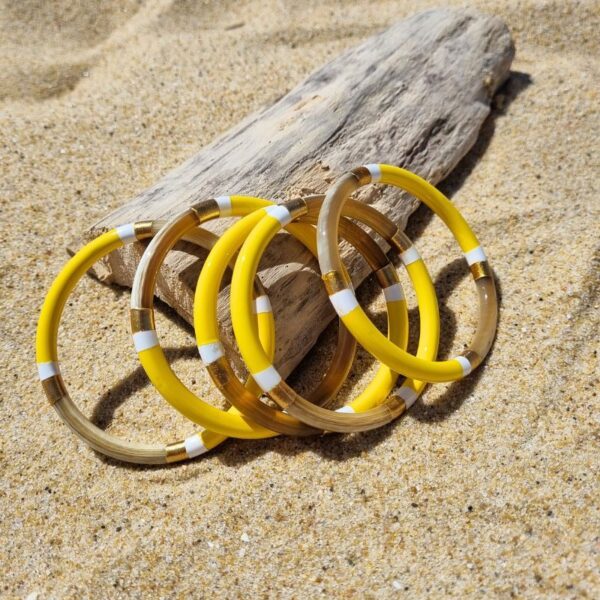 Bracelet corne de buffle trio Lemon