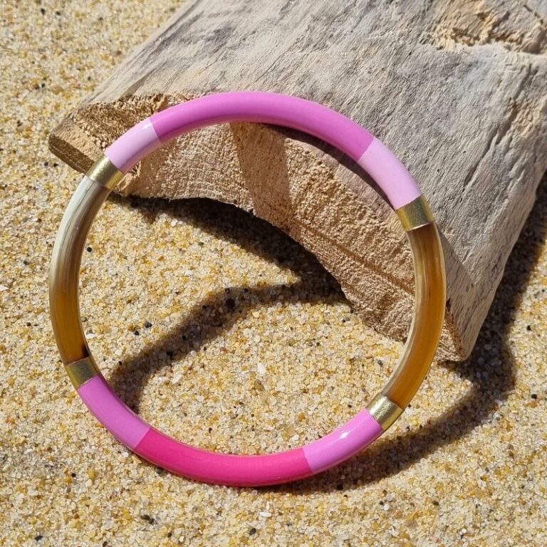 Bracelet corne trio Pink