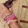 Bracelet corne trio Pink