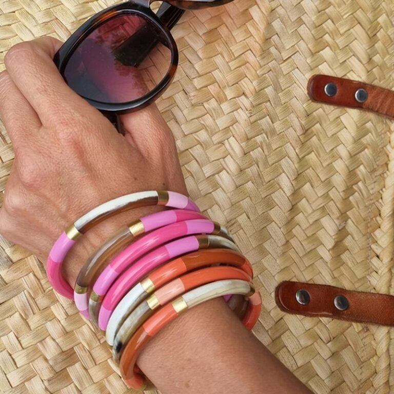 Bracelet corne trio Pink