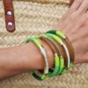 bracelet corne vert