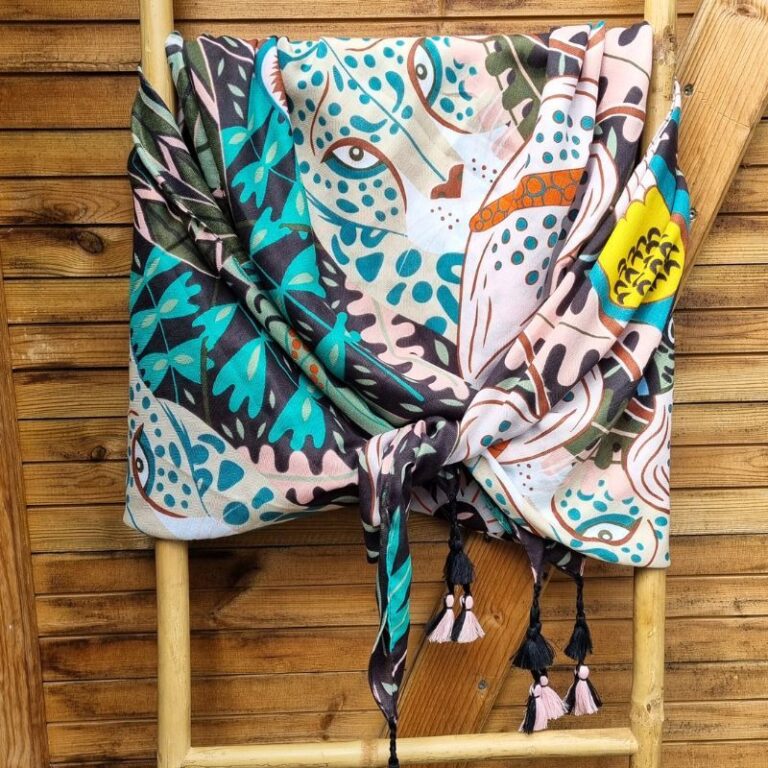 etole carré panthère et toucan