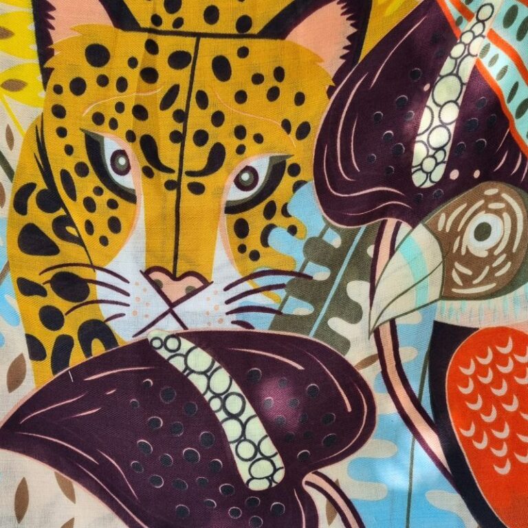 Etole carré panthère et toucan