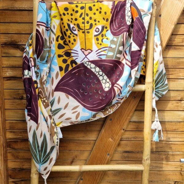 Etole carré panthère et toucan