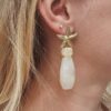 Boucles d'oreilles étoile de mer & goutte