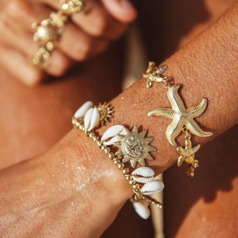 bracelet breloques coquillages cauris & soleil mile mila bijoux bracelet breloques coquillages cauris & soleil mile mila bijoux